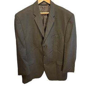 Calvin Klein Mens Three Button Black Suit Coat Sz 50